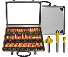 AW-Tools frezavimo antgalių medienai komplektas 35 vnt. kotelis 8mm