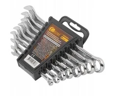 AW-Tools Rinkinys plokščių dvikilpių veržliarakčių 8 el. (8,10,12,13,14,15,17,19mm)