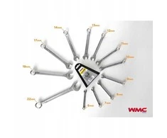 AW-Tools Rinkinys plokščių dvikilpių veržliarakčių 12 el. (6,7,8,9,10,11,12,13,14,17,19,22 mm)