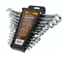 AW-Tools Rinkinys plokščių dvikilpių veržliarakčių 12 el. (6-14,17,19,22mm)
