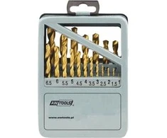 Grąžtas AW-Tools AWTOOLS GRĄŽIAI METALUI HSS-G TYTAN RINKINYS 25el. / 1,0–13,0 mm /