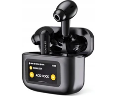 Awei Bluetooth 5.4 T56 ANC TWS ausinės + įkrovimo stotelė juoda/juoda