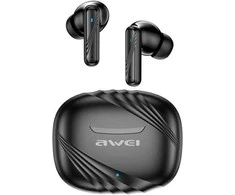 AWEI „Bluetooth“ ausinės 5.3 TA6 ANC+ įkrovimo stotelė, juodos
