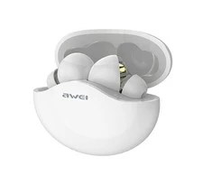 TWS AWEI (T12) Bluetooth Sport ausinės baltos spalvos