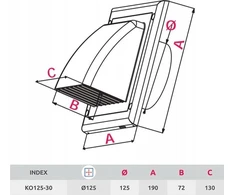 AWENTA Apvalus išmetimo ortakio dangtelis Awenta KO125-30BR fi125mm rudas