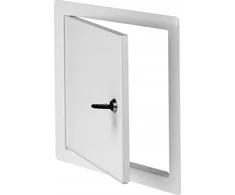 AWENTA apžiūros durys Awenta DM93Z 400x400mm su spyna, metalinės, baltos spalvos