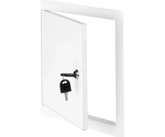 AWENTA apžiūros durys Awenta DM93Z 400x400mm su spyna, metalinės, baltos spalvos