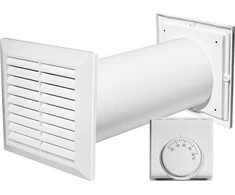 Ventiliatorius AWENTA Awenta CM100 Cozy Move 4in1 ventiliacijos komplektas su baltu termostatu