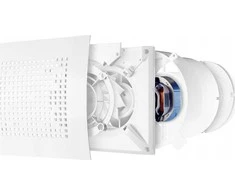 AWENTA Awenta WPAB110ZH Pulsar vonios ventiliatorius fi100 mm 110m3/h 9W 230V su laikmačiu, drėgmės jutikliu ir atbuliniu vožtuvu, balta