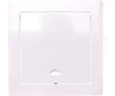 AWENTA Revizijos durelės metalinės baltos su skląsčiu 150 x 150mm (DM82)