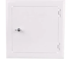 AWENTA Revizijos durelės metalinės baltos 140 x 140mm (DMW81)