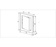 AWENTA Plastikinės revizinės durelės 150x200 satininis sidabras Awenta DT11SS