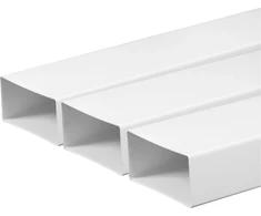 AWENTA Vėdinimo kanalas KP75-10 75x150mm plokščias baltas 1m