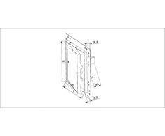 AWENTA Aliuminio apžiūros dangtis 250 x 350 x 12,5mm (KRAL8)