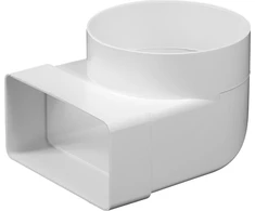 AWENTA Alkūnė jungiamoji KP75-23 75x150mm fi125mm 90 laipsnių balta