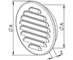AWENTA Vėdinimo grotelės Awenta M9B fi100mm MSB. balta