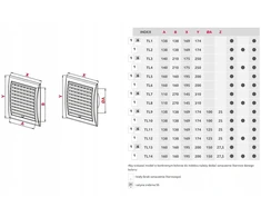 AWENTA Vėdinimo grotelės Awenta TL6 160x160mm baltos