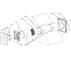 Sienoje montuojamas rekuperatorius HRV100 Awenta D100mm baltas