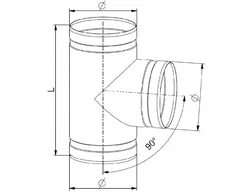 AWENTA Trišakis Awenta TR125 metalinis 90° cinkuotas