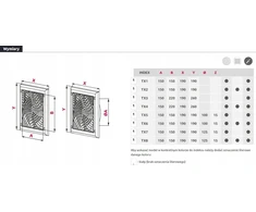 AWENTA ventiliacijos grotelės Awenta Exclusive TX TX8 baltos