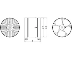 AWENTA Ventiliatoriaus šildytuvas Kanalinis ventiliatorius fi 325 54W 1220m3/h 230V IP44 metalinis WK315 Awenta - WK315