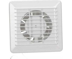 AWENTA Vonios ventiliatorius Basic fi100 90m3/h 14W 230V su laido jungikliu, baltas Awenta WB100W