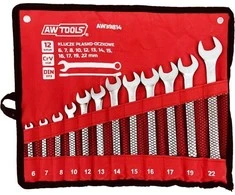AW-Tools Kombinuotų veržliarakčių komplektas AWTools AW39814; 6-12 mm; 12 vnt.