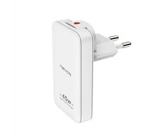 „Nevox USB C PD PPS+ QC3.0 GaN“ dvigubas plonas įkroviklis, ES ir JAV kištukas, 45 vatai (2479)