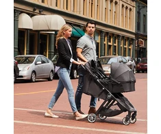 BABY JOGGER BBJ WOZEK CITY TOUR 2 DOUBLE PITCH Juodas (A 2144112) vežimėlis