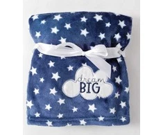 Baby Matex Pledas RICCO su siuvinėjimu 75x100 cm Dream mėlynas