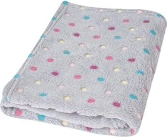 Baby Matex MATEX Vaikiška antklodė MILLY mikropluoštas 75x100 [TB0294_K42] taškeliai pilka