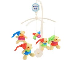 Kepurė Karuselė virš lovelės Baby Mix Bears su kepuraitėmis