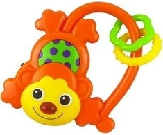 Baby Rattle su garsu Baby Mix Monkey oranžinė