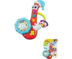 Baby Mix kūdikių barškutis su melodiniu saksofono raudonu