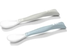 Plastikiniai šaukšteliai kūdikiams BabyOno, pilki, 1066/04, 2 vnt.