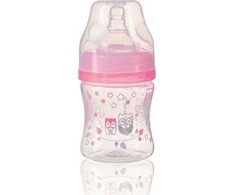 Baby Ono BabyOno dieglių nesukeliantis plataus kaklelio buteliukas 120 ml nuo 0 mėn rožinis 402/02