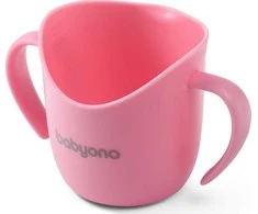 Baby Ono Babyono ergonomiškas mokomasis puodelis rožinis 1463/04