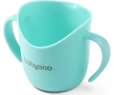 Baby Ono Babyono ergonomiškas mokomasis puodelis mėtinis 1463/06