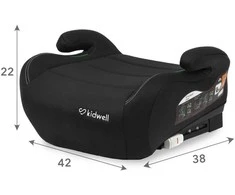 BabySafe KIDWELL sėdynės pakėlėjas, rūsys, OVAN Juodas, 5906601700606