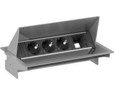 Bachmann BACHMANN CONEO SET 3x lizdas su įžeminimu 1x ABD, sidabrinis