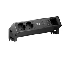 Bachmann DESK2 2xCEE7/3, 1xUSB C/C 45 W, 1xCM, ilgis 0,2 m, RAL9005