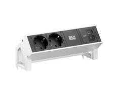 Bachmann BACHMANN DESK2 2xCEE7/3 1xUSB C/C 65 W, ilgis 0,2 m, nerūdijantis plienas