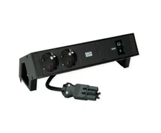 Bachmann DESK2 2xCEE7/3 USB juodas USB įkroviklis C/C 100W GST18 0,2m (BM0025224)