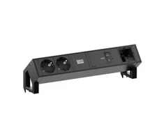 Bachmann DESK2 2x CEE7/3, 1x USB C/C 100 W, 1x CM 1,0 m RAL9005 (19.07.7331)