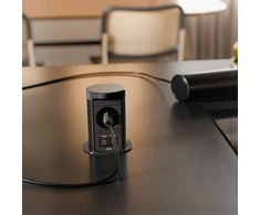 Bachmann ELEVATOR2 1xCEE7/3, 1xUSB C/C 45 W RAL9005 2,0 m AEH (19.07.7194)