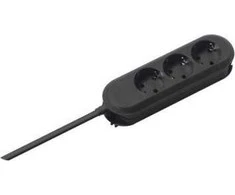 Bachmann lizdų juosta SMART 3 krypčių, juoda 1,5 m, be jungiklio