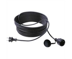 Bachmann BACHMANN Przedłużacz 3G1,5mm2 juoda, 10m, gumowy styk ochronny H07RR-F