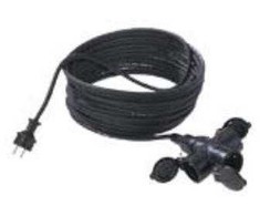 BACHMANN ilgintuvas 3G1.5mm2 juodas, 25m, H07RN-F guma/neoprenas 3 krypčių