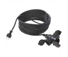 BACHMANN ilgintuvas 3G1.5mm2 juodas, 5m, 3x, H07RN-F guma/neoprenas 3 krypčių