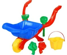 4IQ Vaikiškas plastikinis karutis su smėlio žaislais "Sodininko rinkinys"